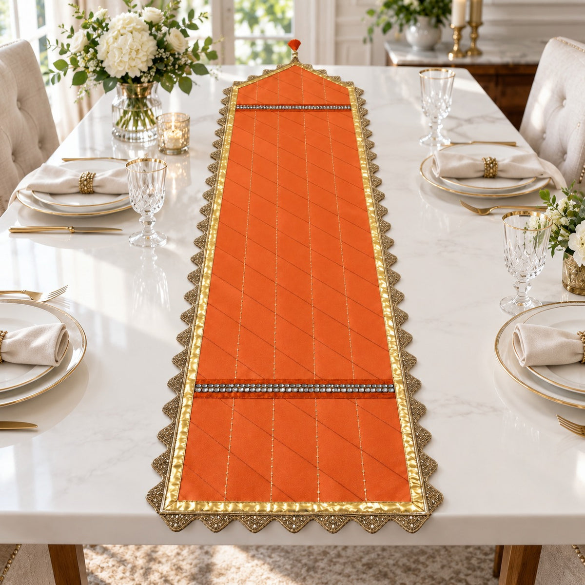 Saffron Sheesh Table Runner