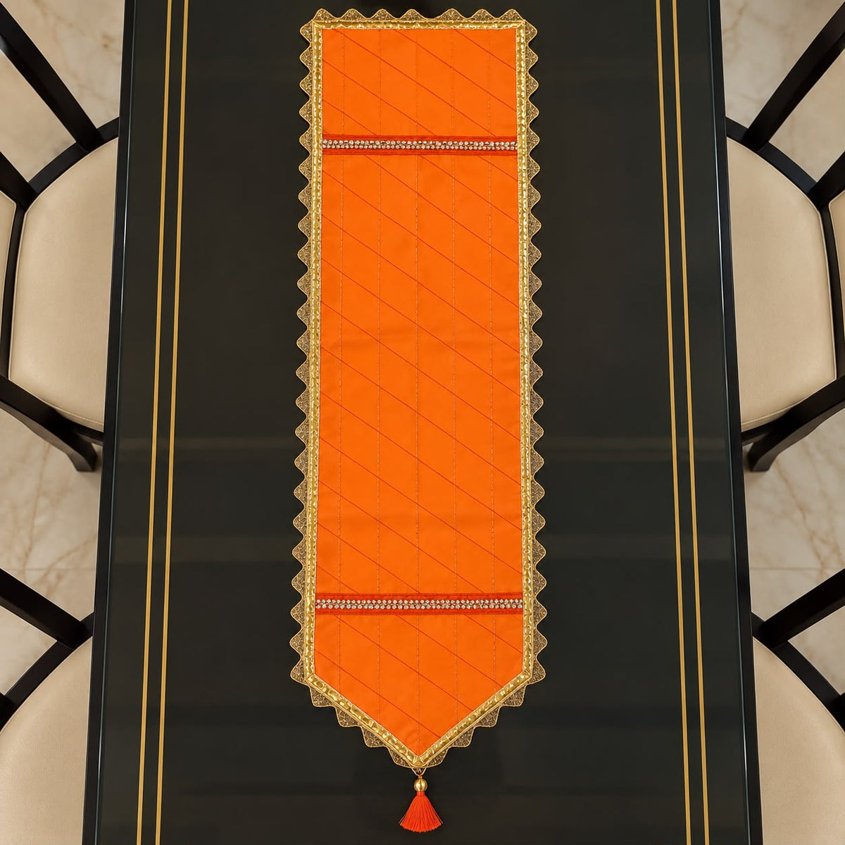 Saffron Sheesh Table Runner