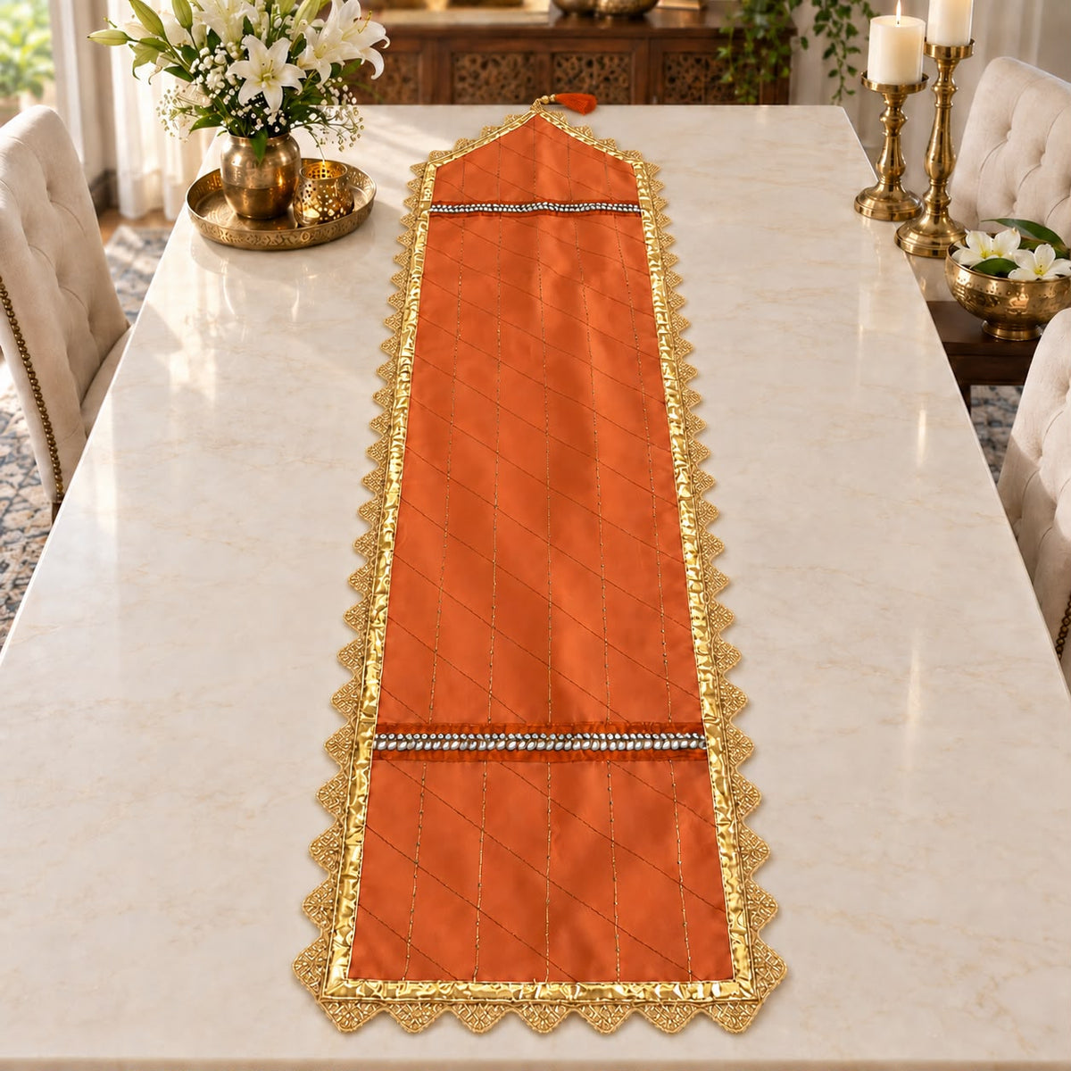 Saffron Sheesh Table Runner