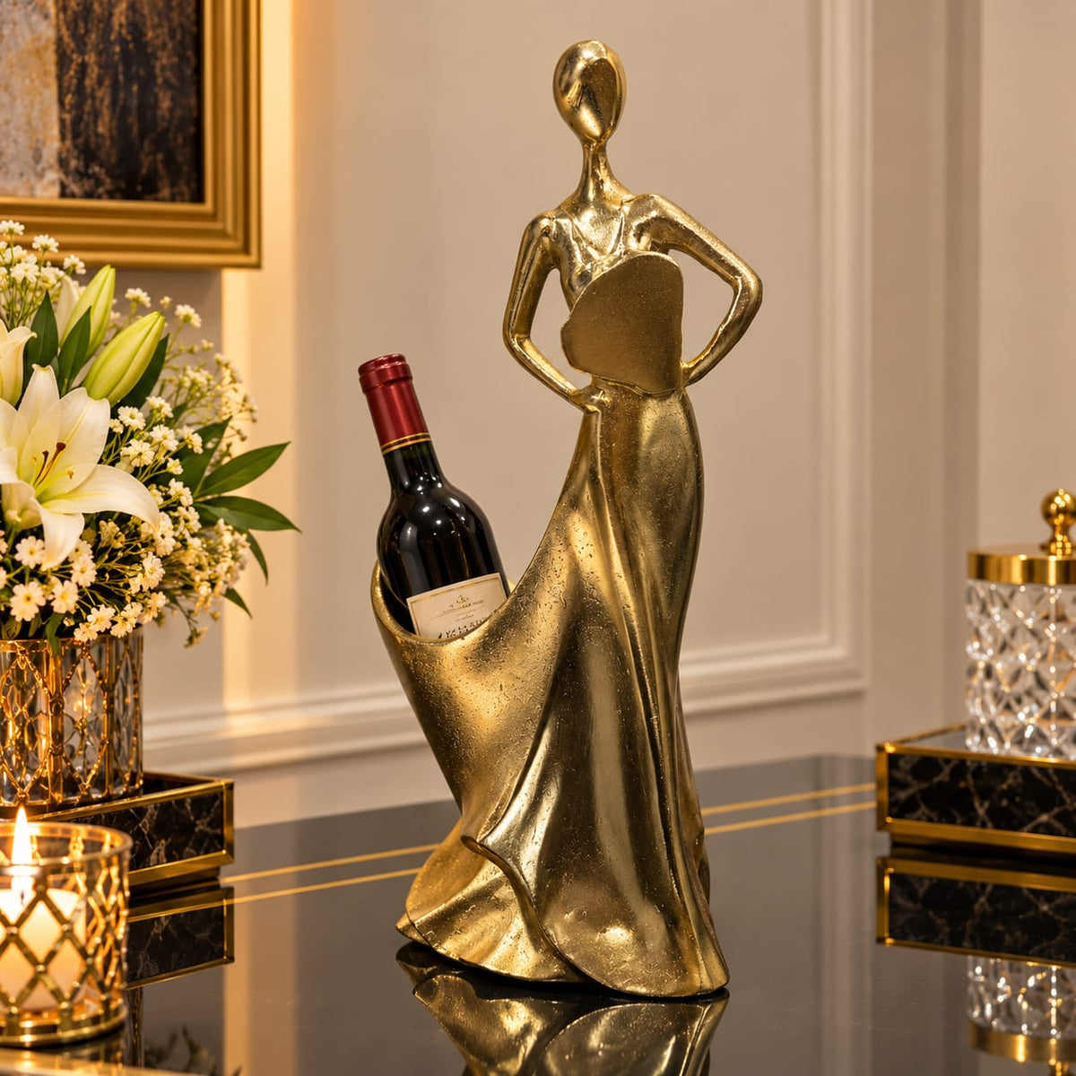 The Golden Muse Bottle Holder