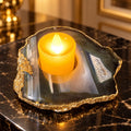 Emerald Agate Luxe Candle Holder