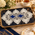 Royal Blue Lace Tray Cover