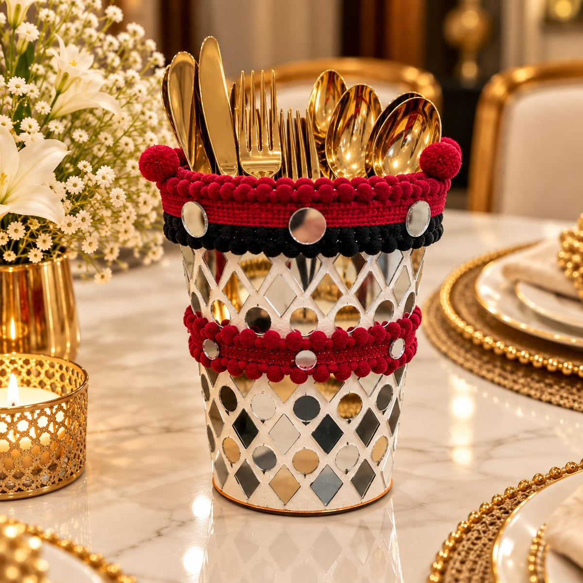 Raas Dandiya Cutlery Holder