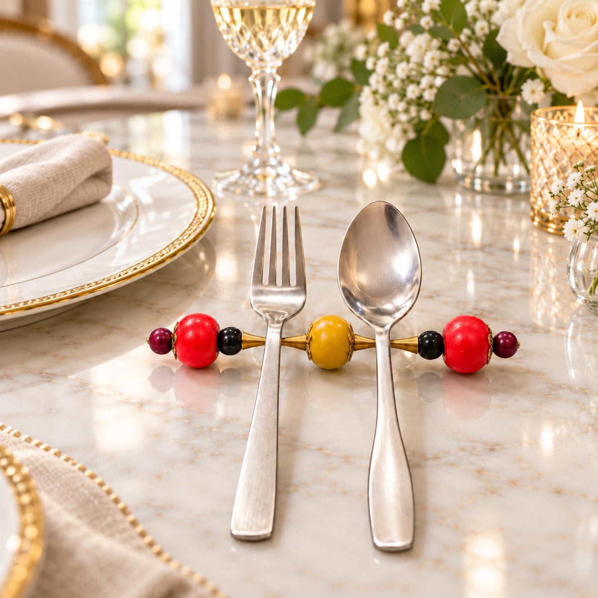 Carnival Bead Cutlery Rest