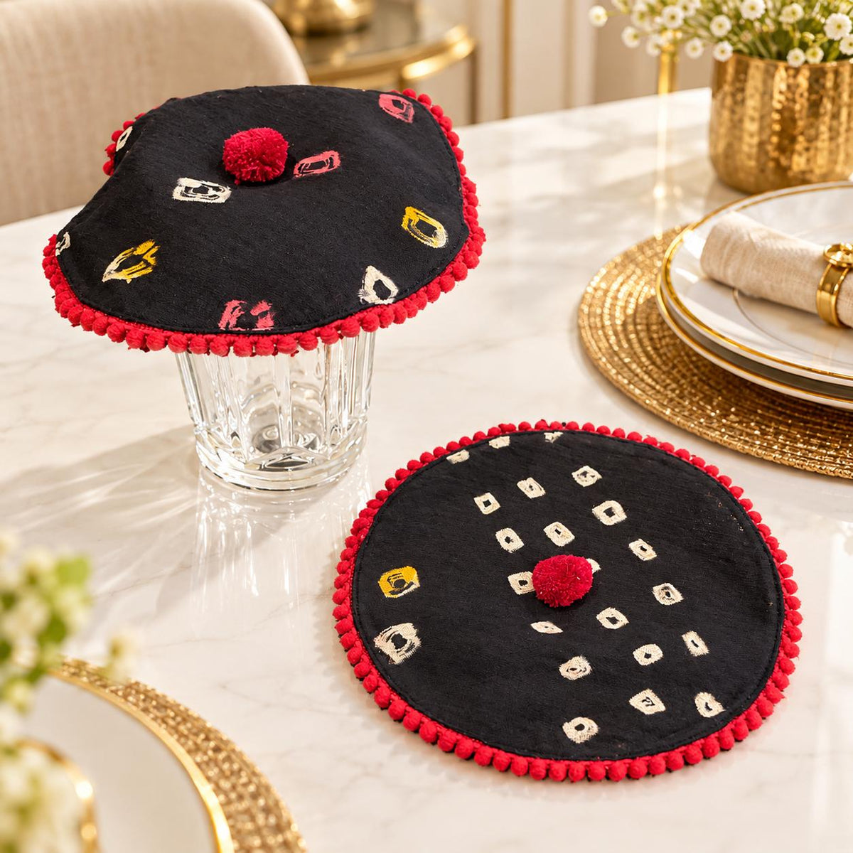 Bandhani Glass Covers
