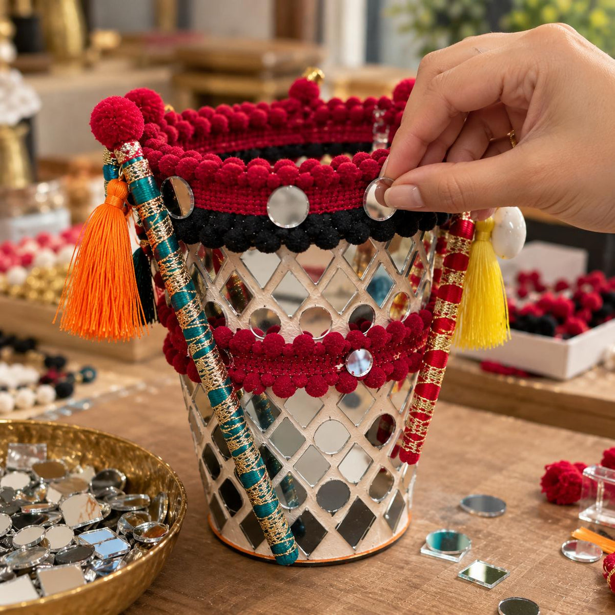 Raas Dandiya Cutlery Holder