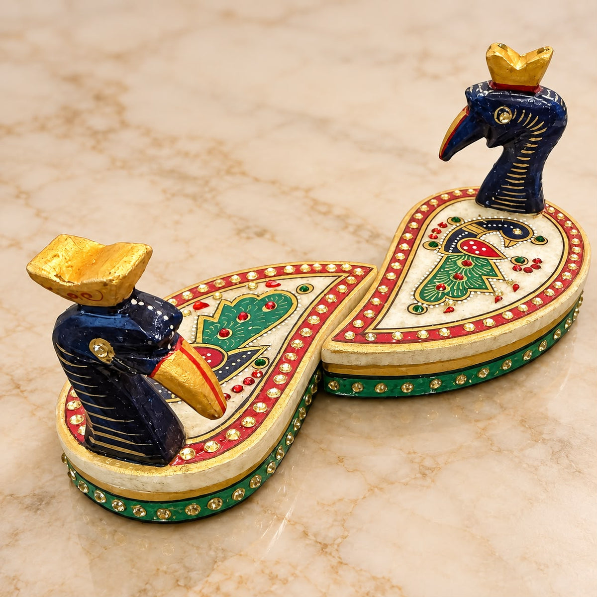Mayur Marble Roli Chawal Box
