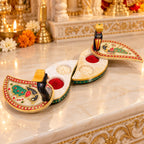 Mayur Marble Roli Chawal Box