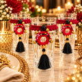 Gulrang Tassel Glass Charm come Napkin Ring