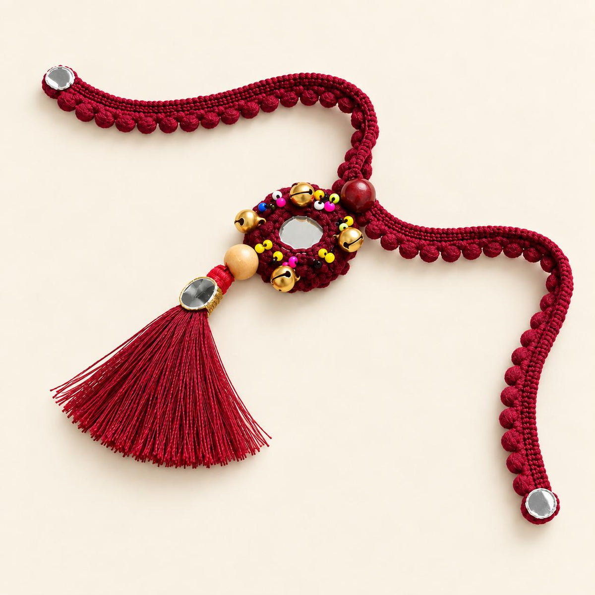 Gulrang Tassel Glass Charm come Napkin Ring