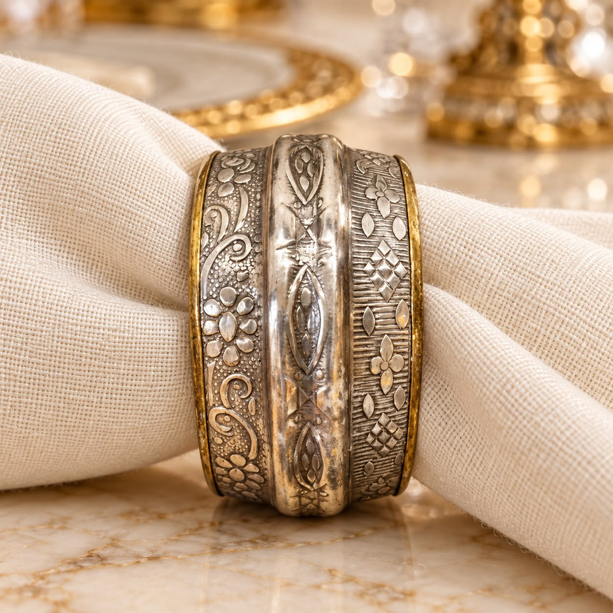 Rust Antique Silver Napkin Ring