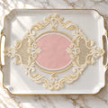 Royal Blush Embroidered Tray Cover