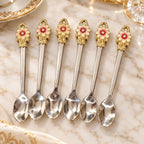 Fleur Royale Dessert Spoons – Set of 6