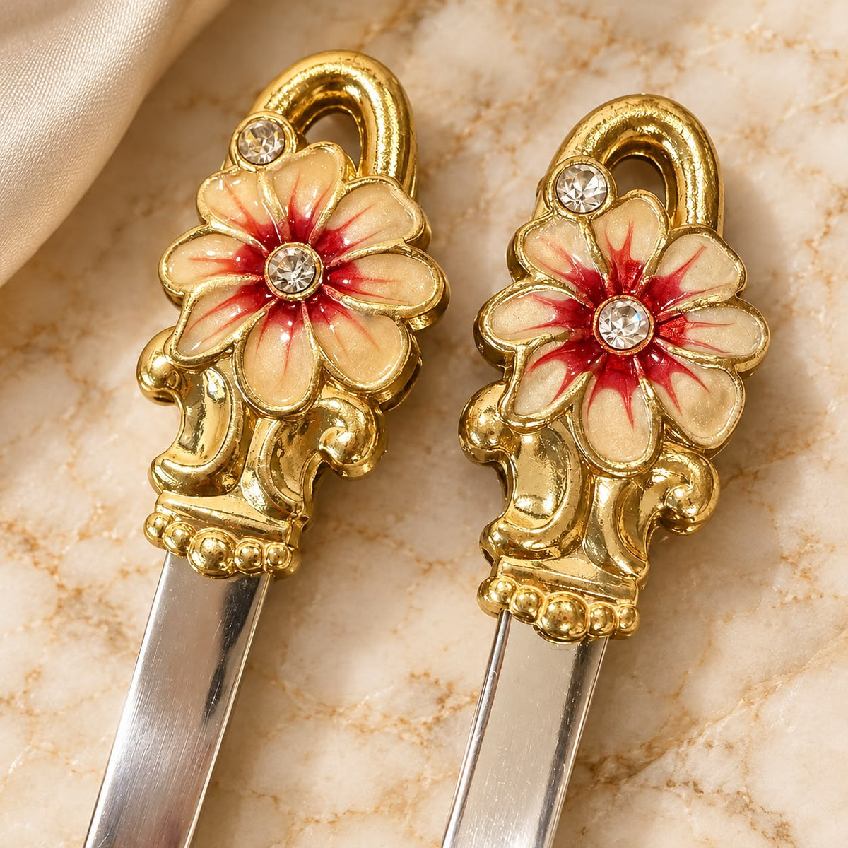 Fleur Royale Dessert Spoons – Set of 6