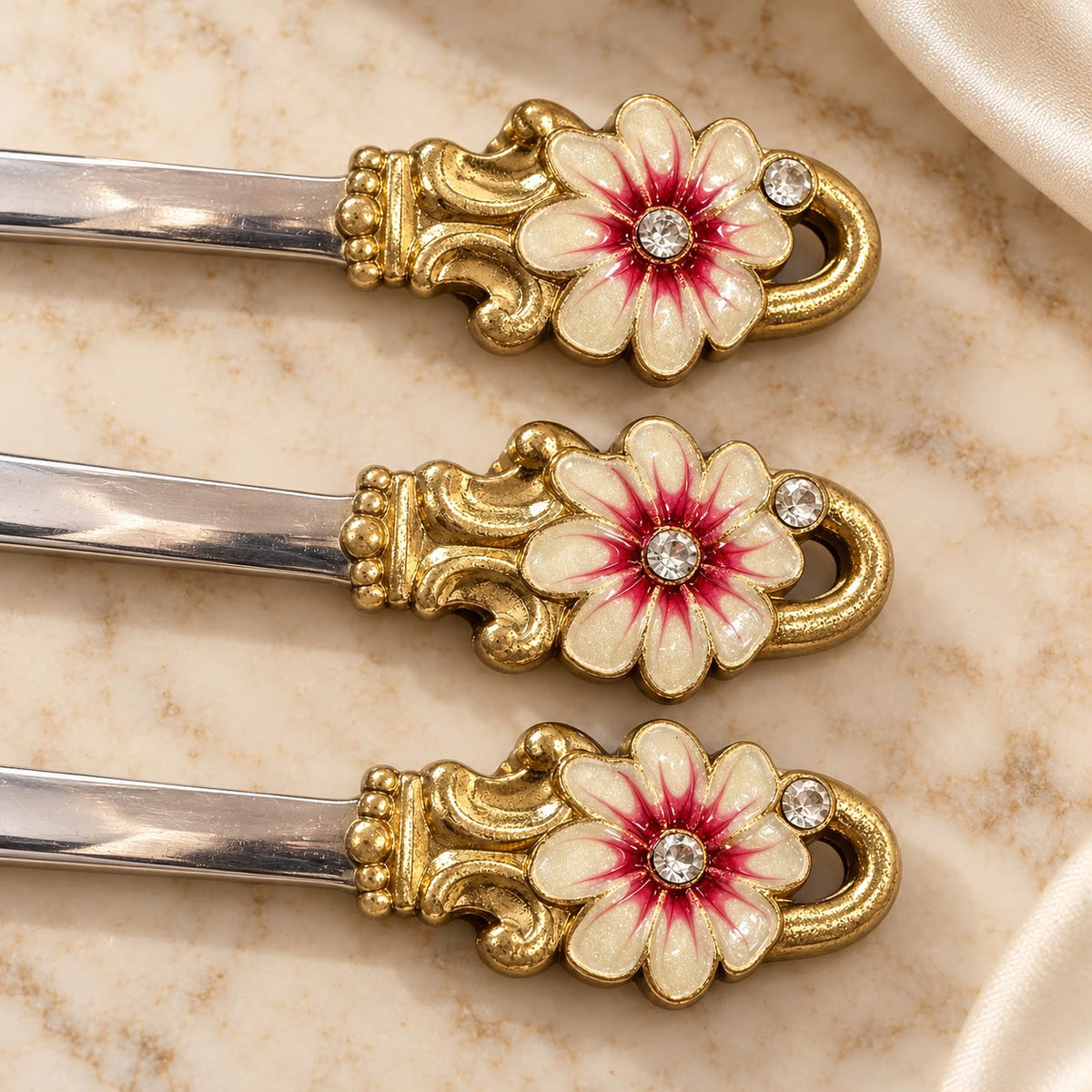 Fleur Royale Dessert Spoons – Set of 6