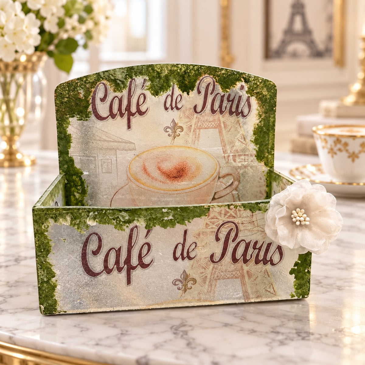 French Bistro Tissue & Cutlery Holder