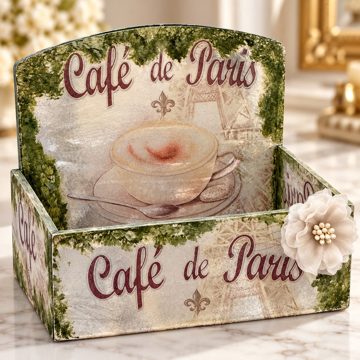 French Bistro Tissue & Cutlery Holder