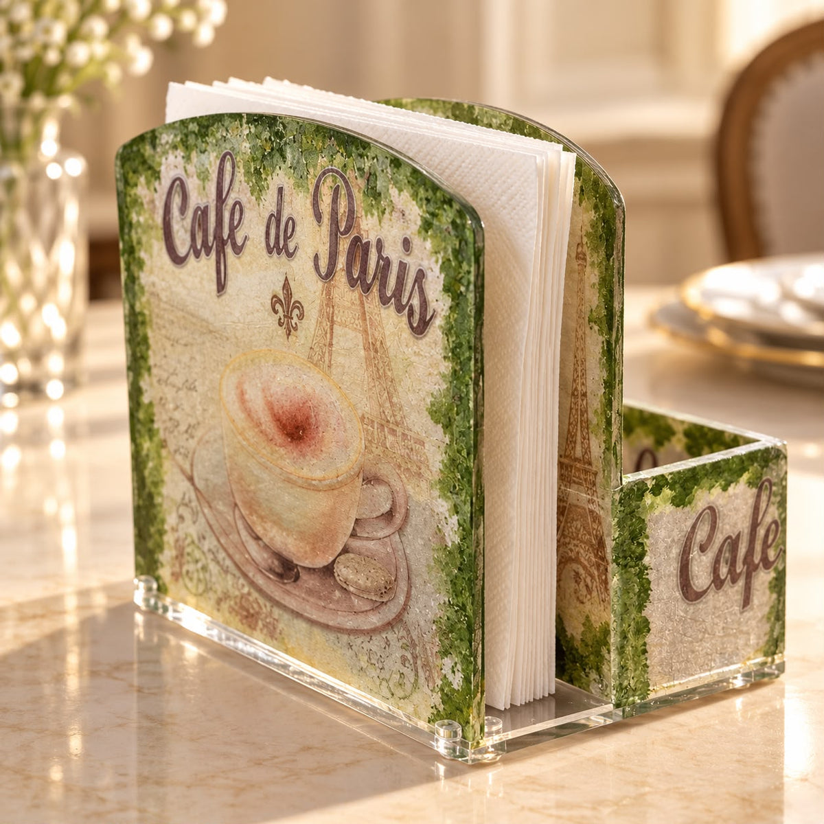 French Bistro Tissue & Cutlery Holder
