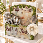 French Bistro Tissue & Cutlery Holder