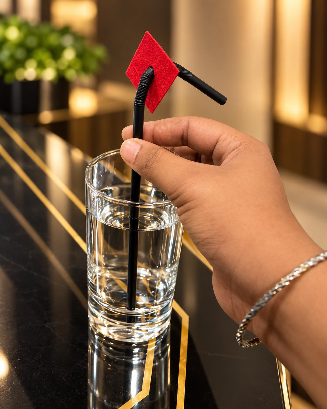 Casino Royale Playing Card Straw Charms