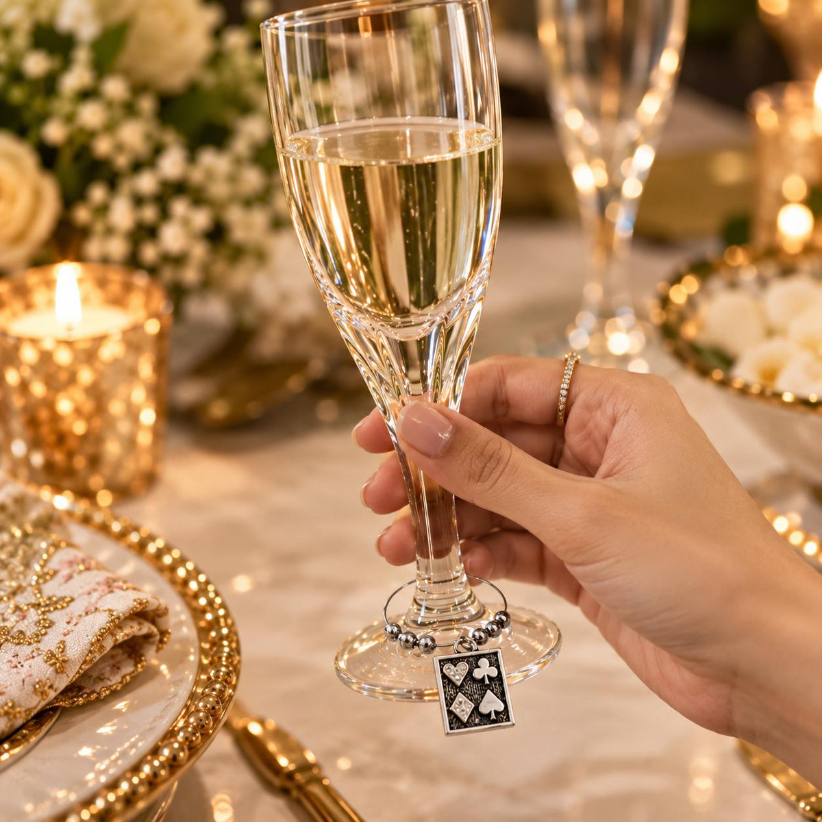 Casino Couture  Glass Charm