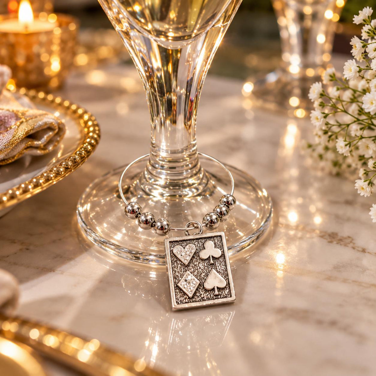 Casino Couture  Glass Charm