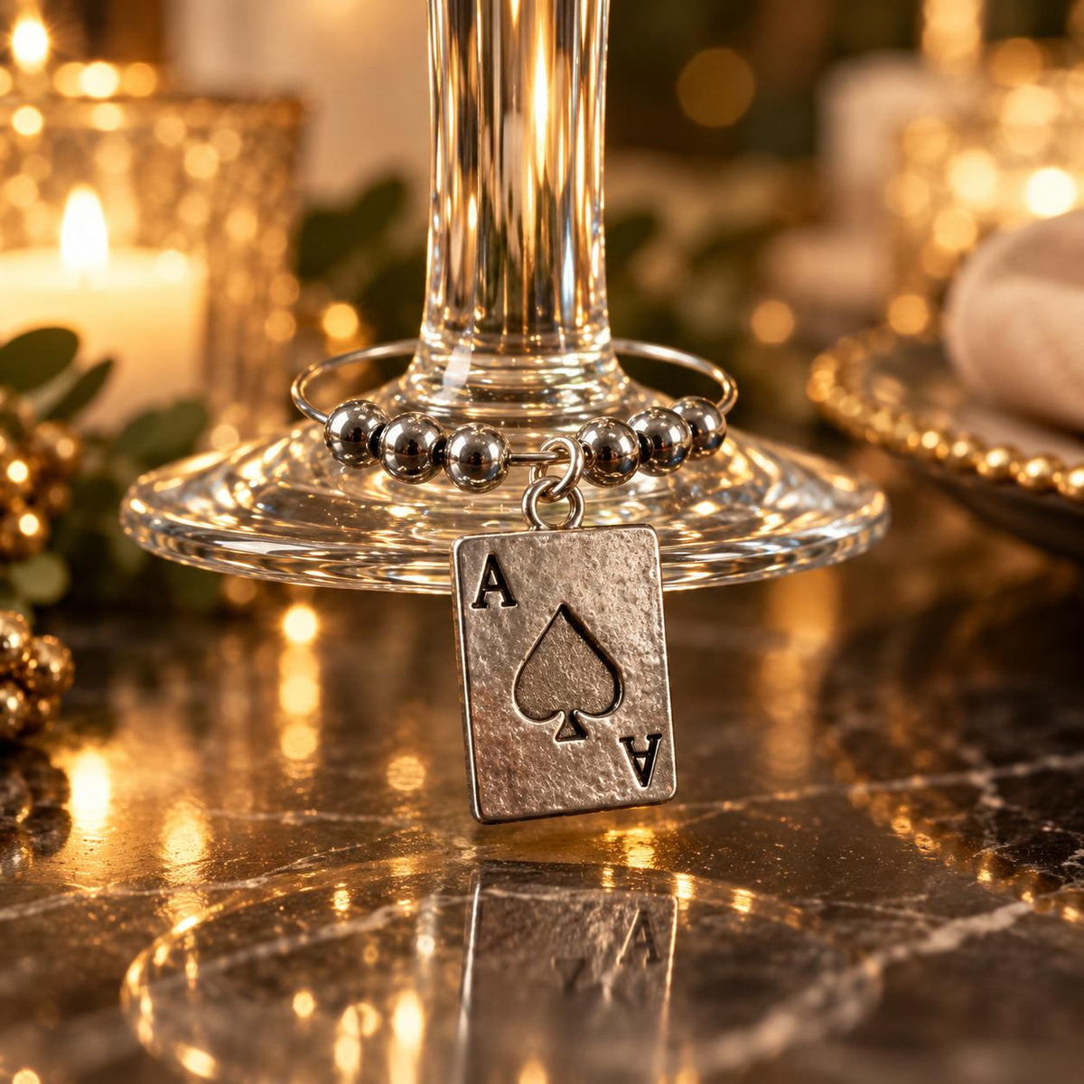 Ace Royale Glass Charm