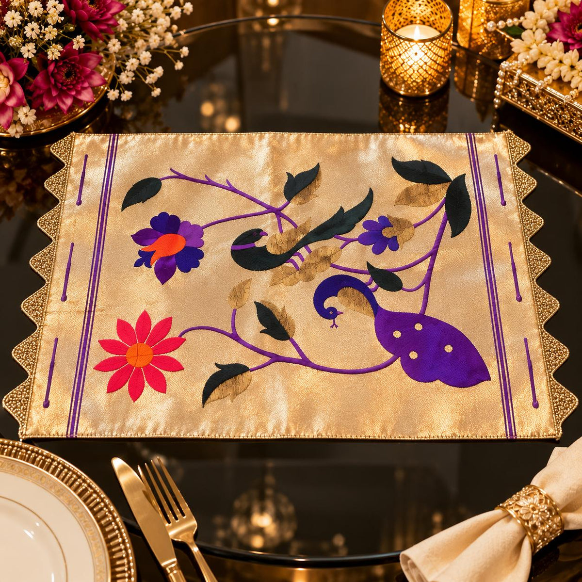 Paithani Tray Cover