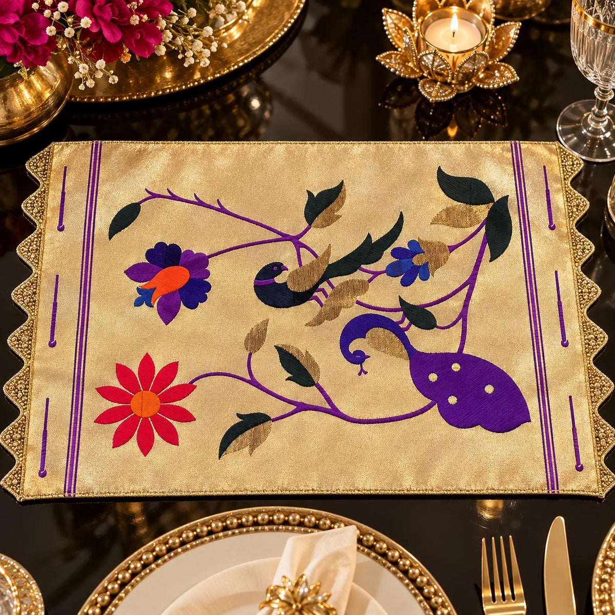 Paithani Tray Cover