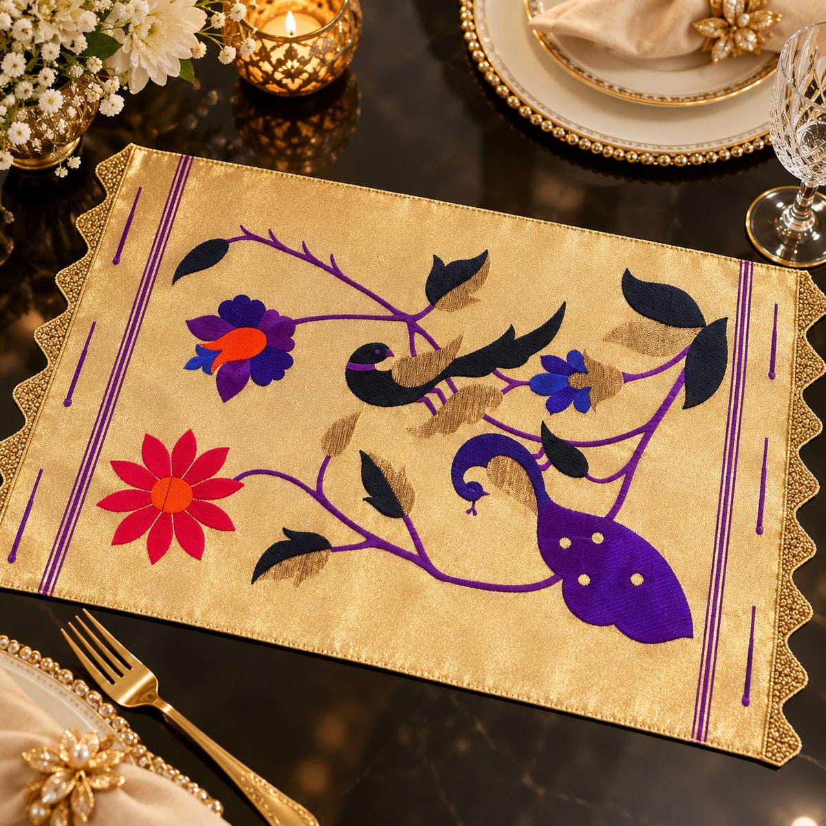 Paithani Tray Cover