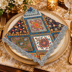 Multicolor Ethnic Print Napkin