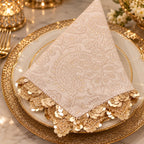 Elegant Gold and Ivory Luxury Napkin
