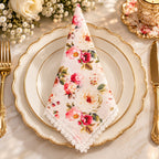 Ivory Blossom Floral Napkin