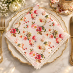 Ivory Blossom Floral Napkin