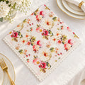 Ivory Blossom Floral Napkin