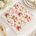 Ivory Blossom Floral Napkin