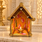 Pichwai Mirror Mosaic Diya House