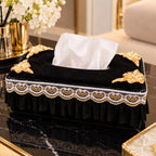 Noir Fleur Royale Tissue Box
