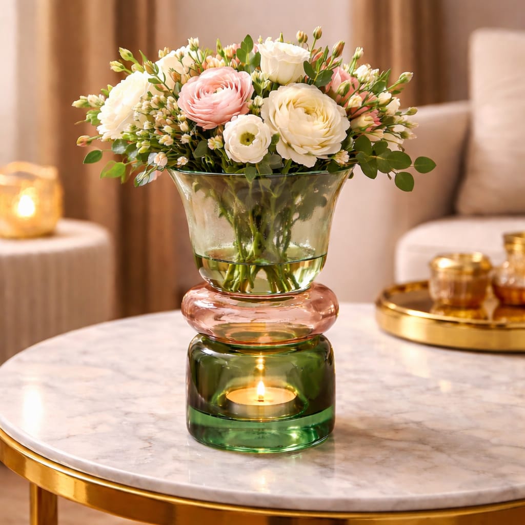 Élan Lumière Floral Candle Vase