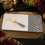 Royal Chevron Marble Cheese Board Set