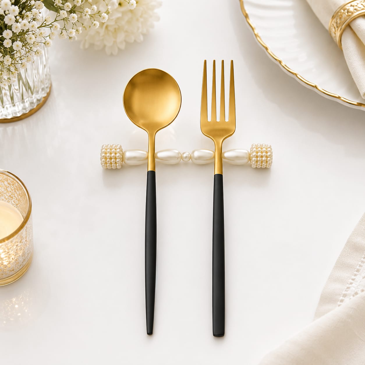 Ivory Pearl Cutlery Rest