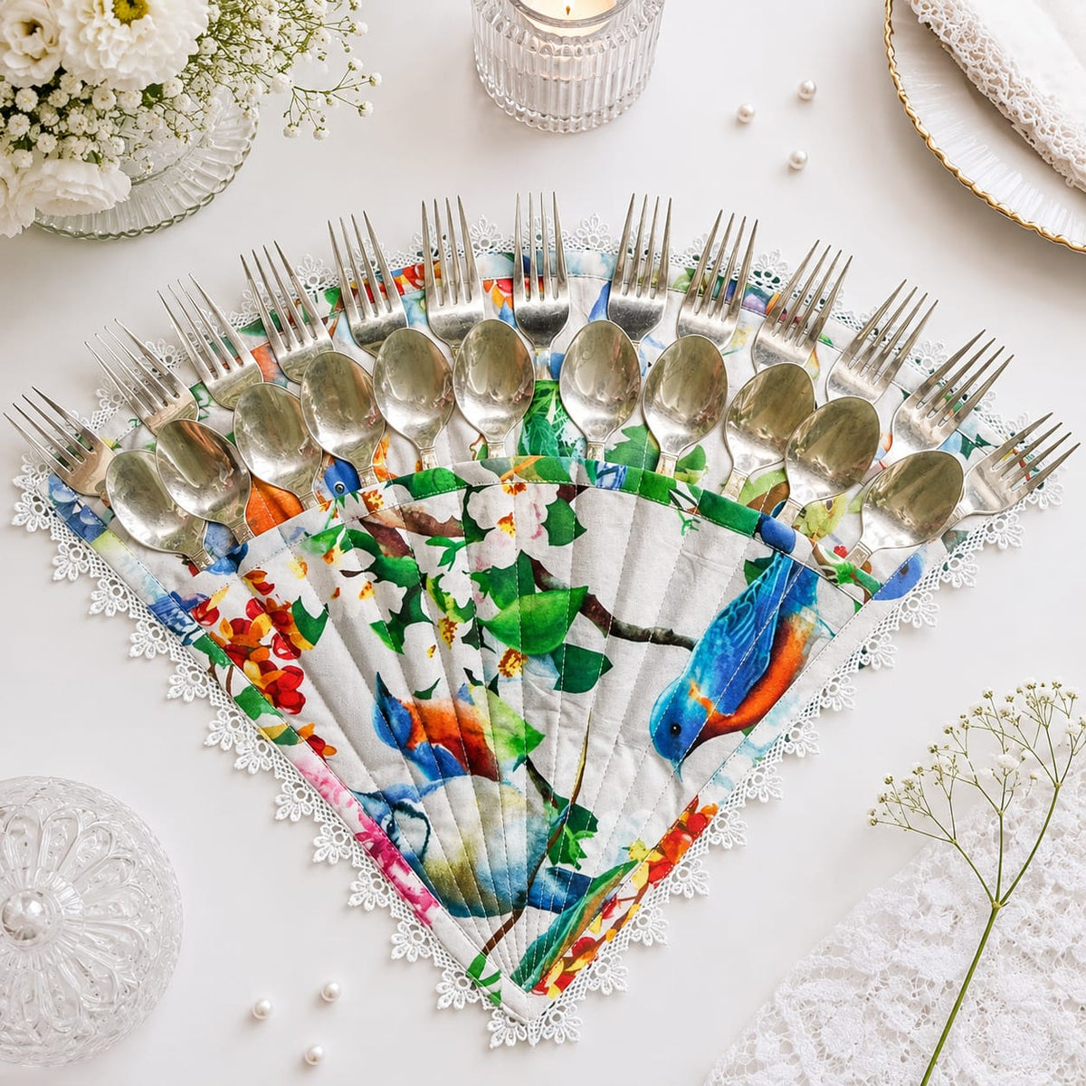 Blossom Fan Cutlery Holder