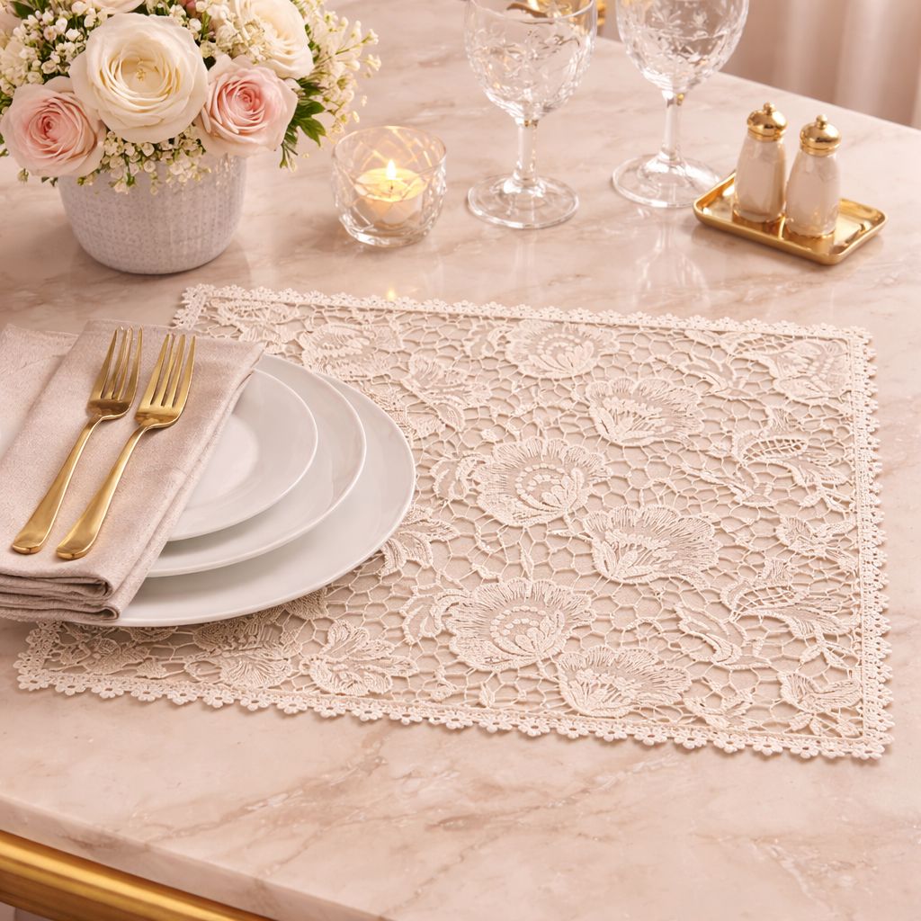 Duchess Lace Placemat come Tray cover