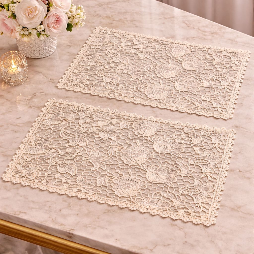 Duchess Lace Placemat come Tray cover