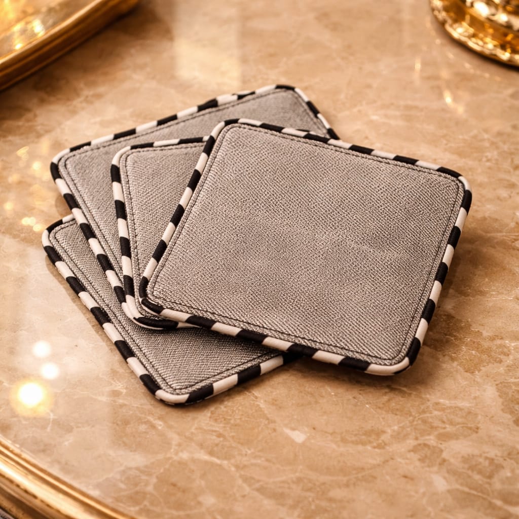 Monochrome Weave Coaster