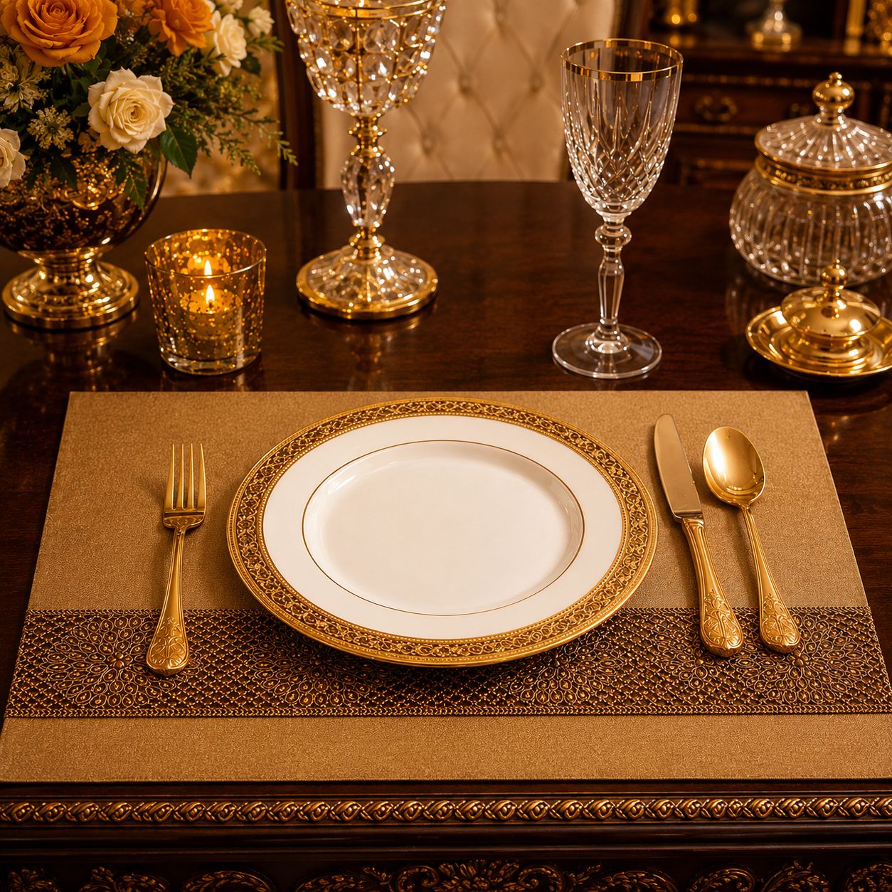 Golden Rosette Luxe Mat