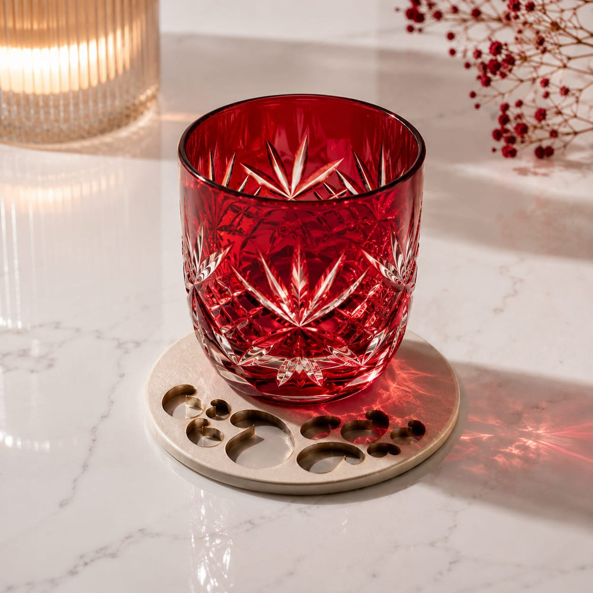 Taj Gold Paisley Coaster