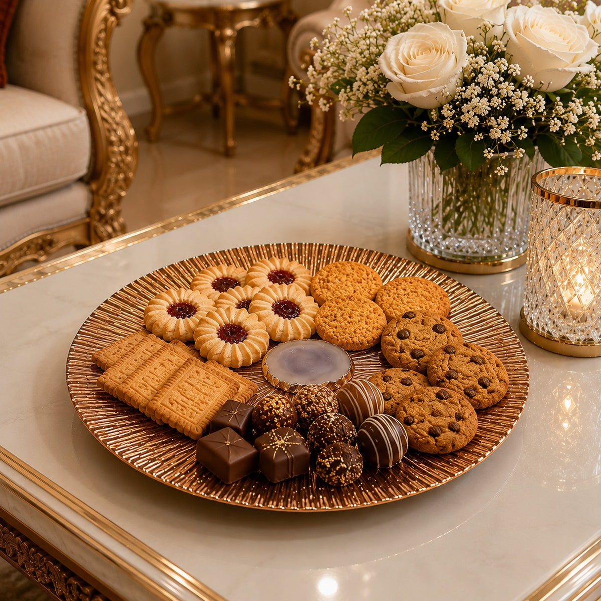 Aurora Gold Serving Platter