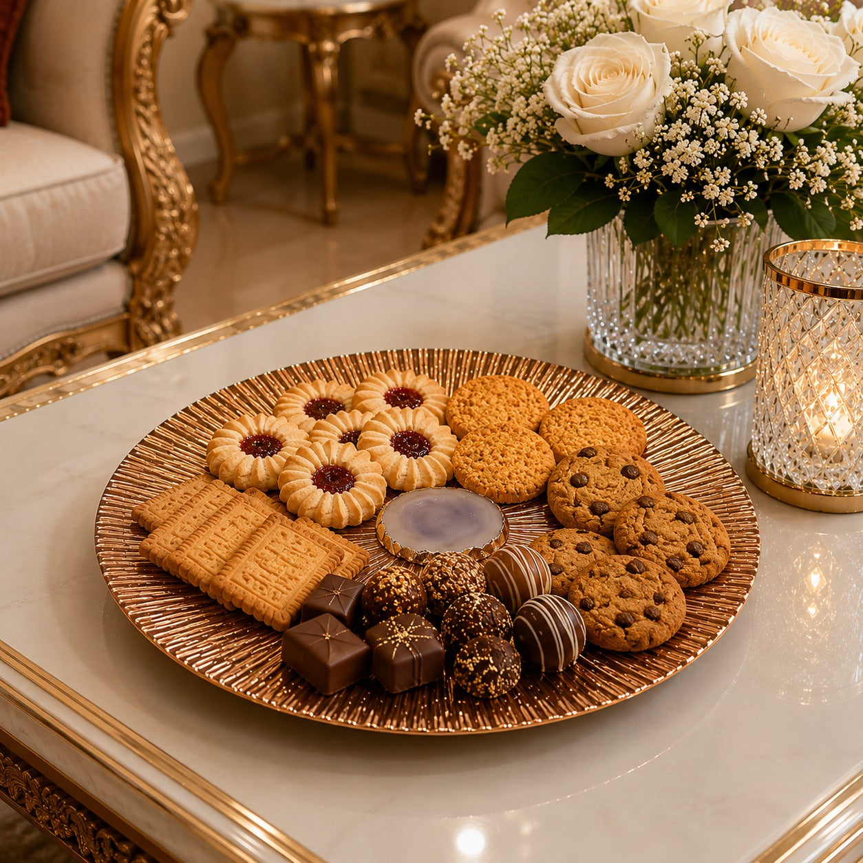 Aurora Gold Serving Platter