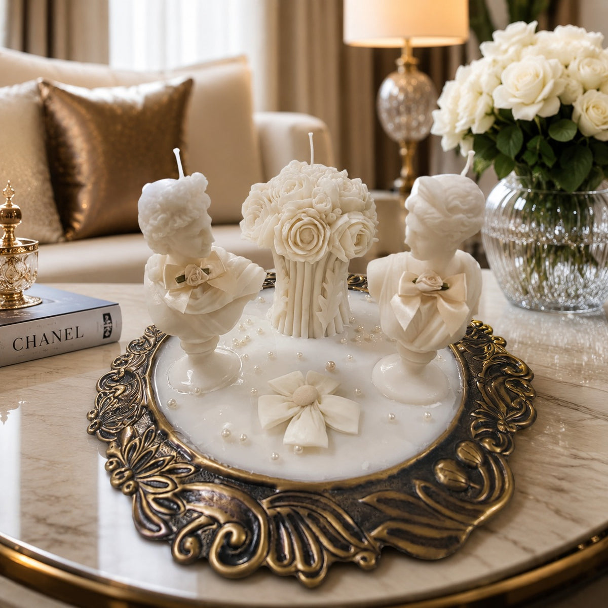 Classic Victorian Candle Platter